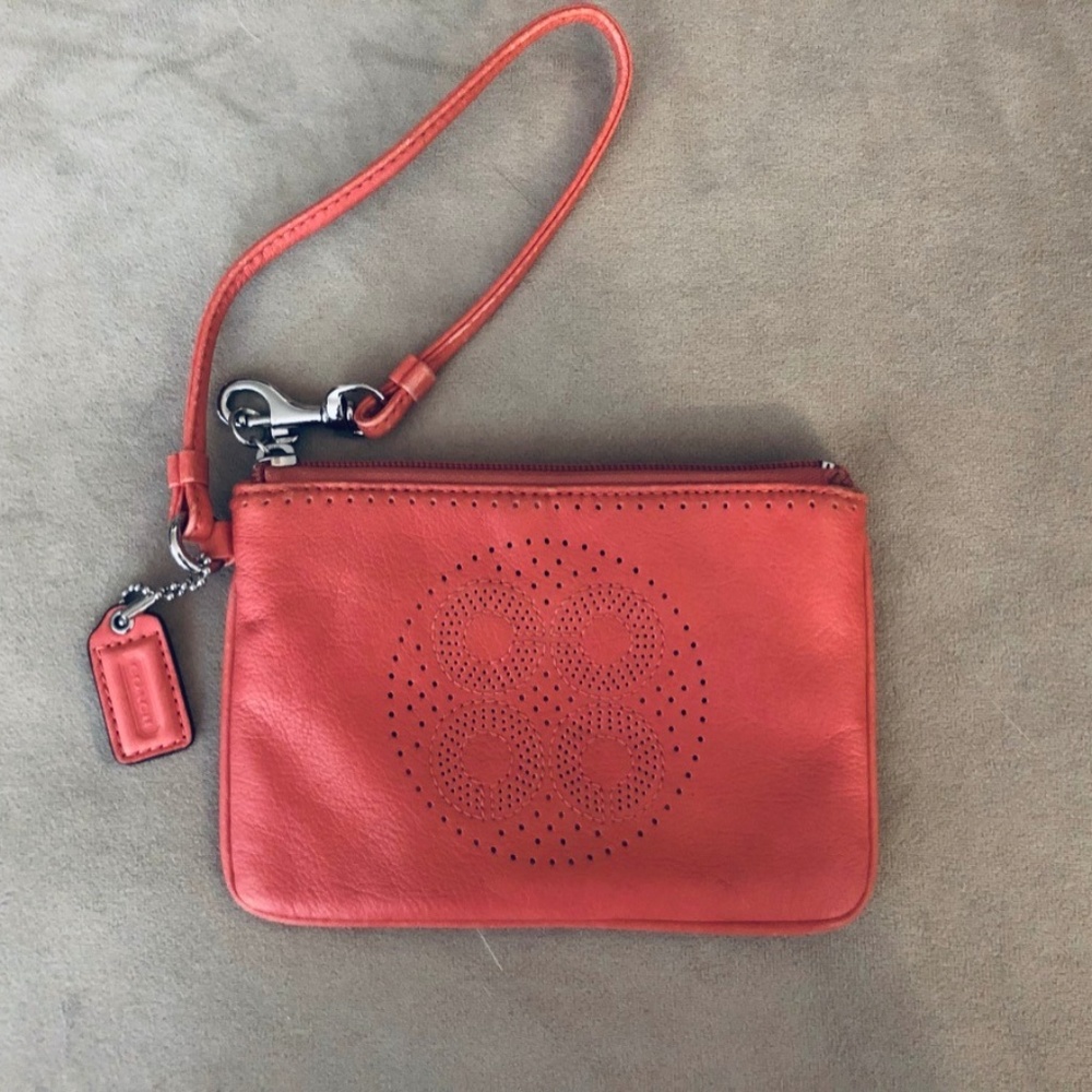 Coach Leather Wristlet - Small